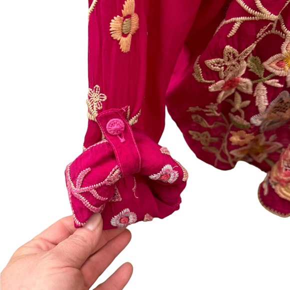 Johnny Was Jenai Blouse in Festive Fuschia. Size L. NWT - Picture 12 of 15